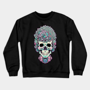 skull flower Crewneck Sweatshirt